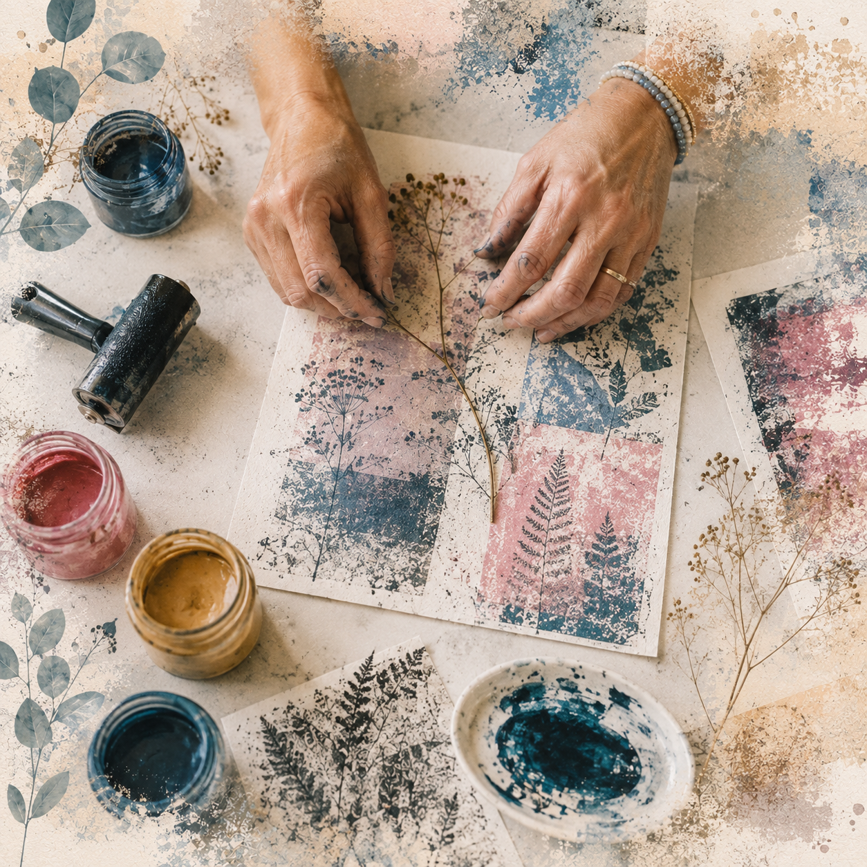 Atelier Monotype : superpositions & pochoirs végétaux