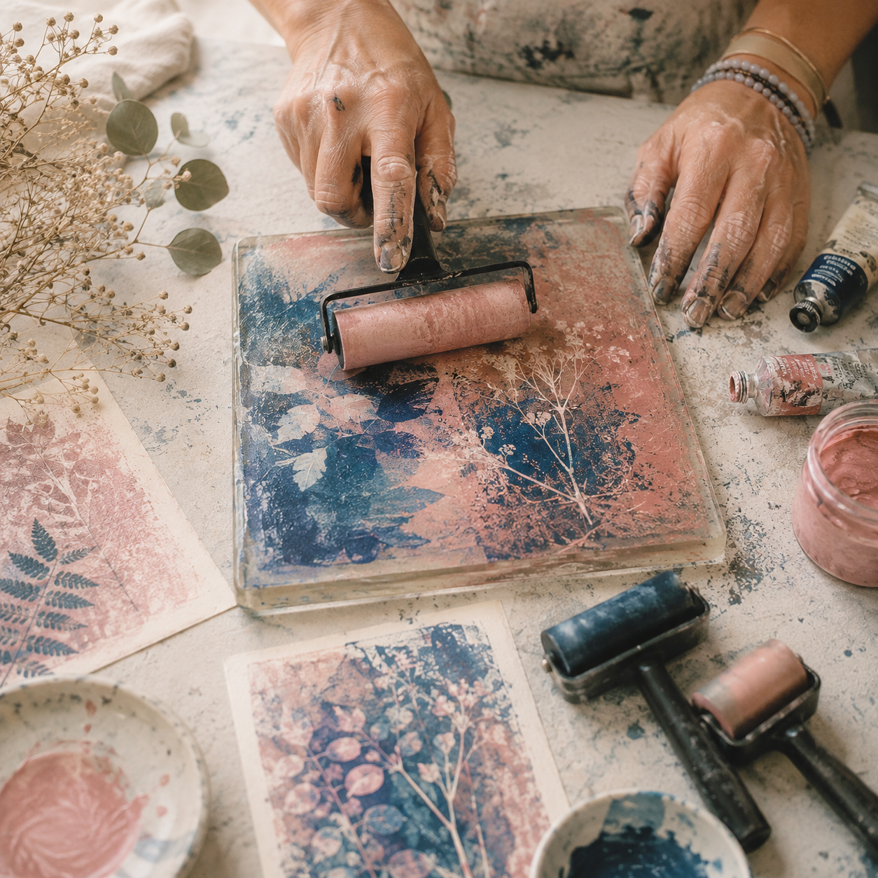 Atelier Superpositions végétales